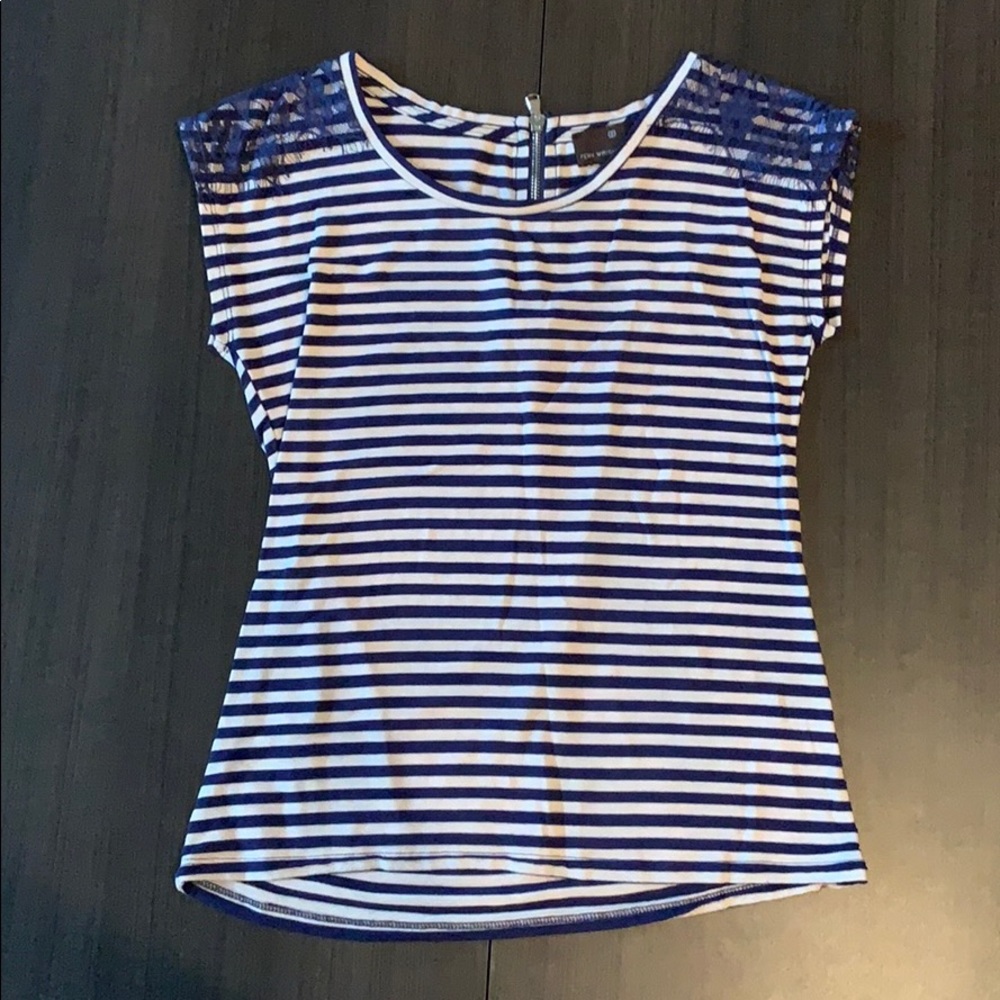 Blue & White Striped Shirt